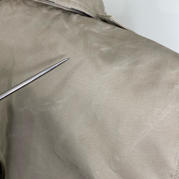 DREAMY DOUBLE BREASTED PONCHO TRENCH COAT 🧥 OPEN SIDES SIZE MEDIUM 100% COTTON - Picture 15 of 17